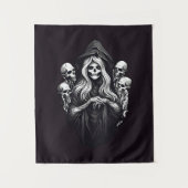 死(スカル) タペストリー (正面)