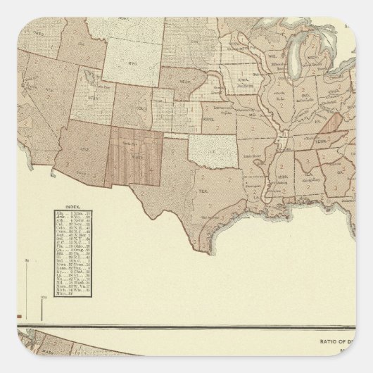 死、百日咳、麻疹 スクエアシール (正面)