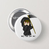 死 缶バッジ (正面&裏面)