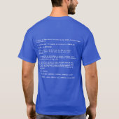 死-背部デザインのブルースクリーン Tシャツ (裏面)