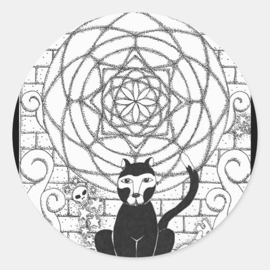 死 – 黙示録の子猫 ラウンドシール (正面)