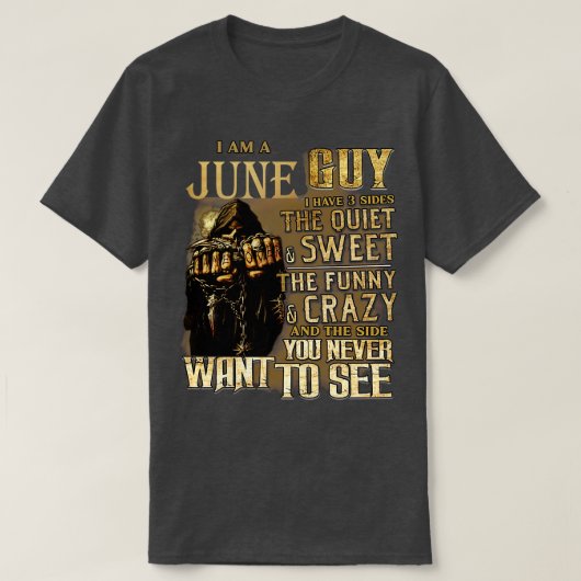 死Iは6月の男は、私は3つの側面を持っている静かなSwe Tシャツ (デザイン正面)