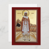 殉教素晴らしバーバラアイコン祈りの言葉カード ポストカード (正面/裏面)