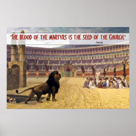 殉教者の血…引用文（赤） ポスター