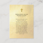 殉教者アントニー・ジョン・エウスタティウス 祈りのカード プレイスカード (裏面)