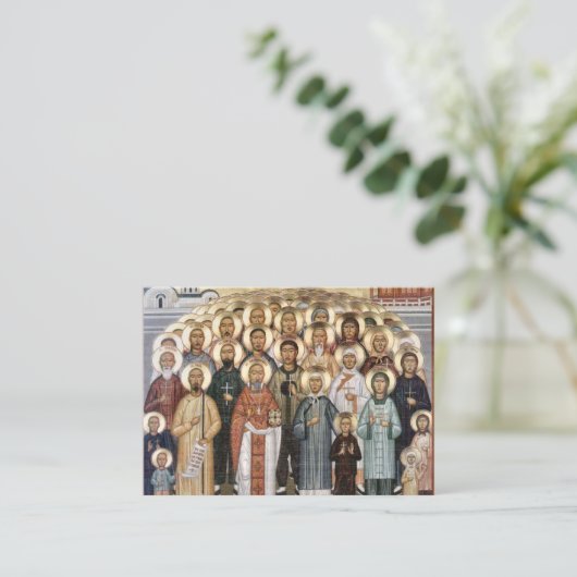 殉教者中国正教祈りの言葉カード プレイスカード (スタンド正面)