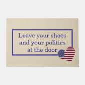 "残して下さいあなたの政治"を ドアマット (正面)