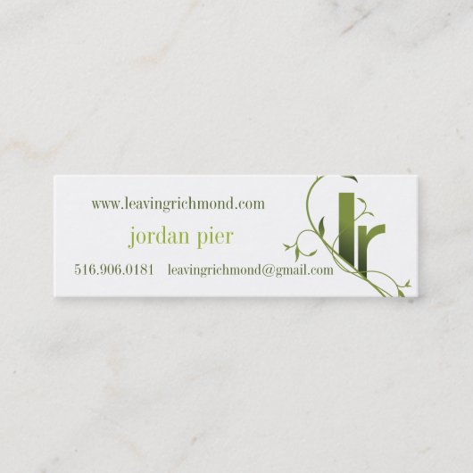 残しますリッチモンドカードを(修正される) スキニー名刺 (正面)