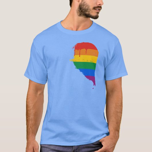 残っている虹の半分のハート- .PNG Tシャツ (正面)