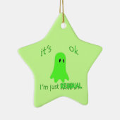 残りのたたり-緑の幽霊 セラミックオーナメント (右)