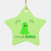 残りのたたり-緑の幽霊 セラミックオーナメント (裏面)