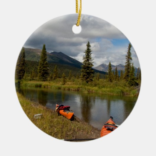 残りのカヤック セラミックオーナメント (正面)