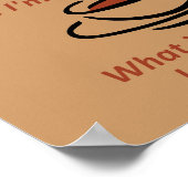 残りのコーヒーポスタおもしろいーサイン ポスター (角)