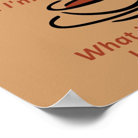 残りのコーヒーポスタおもしろいーサイン ポスター (角)