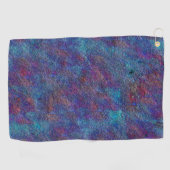 残りのスプレー絵を描シアンと赤のスプラッシュ ゴルフタオル (横)