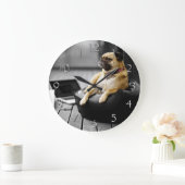 残りのパグ ラージ壁時計 (ホーム)