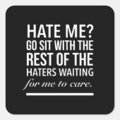 残りの人々と座感動的る スクエアシール (正面)