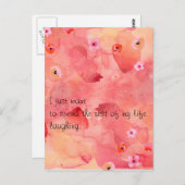 残りの人生の笑い葉書 ポストカード (正面/裏面)