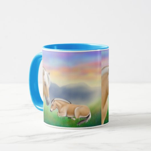 残りの信号器のマグのフィヨルドの馬 マグカップ (正面左)