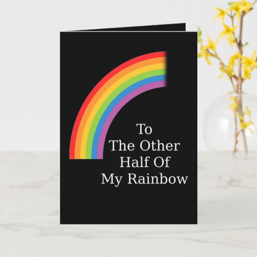 残りの半分の虹 カード (黄色い花)