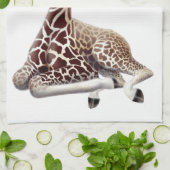 残りの台所タオルのアフリカのキリン キッチンタオル (折り畳み)