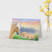 残りの挨拶状のフィヨルドの馬 カード (黄色い花)