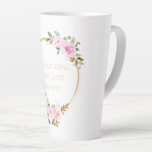 残りの最高の与え神を行う – Christian Women カフェラテマグ (右アングル)