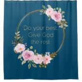 残りの最高の与え神を行う – Christian Women シャワーカーテン (正面)