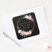 残りの最高の与え神を行う – Christian Women スクエアシール (封筒)