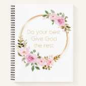 残りの最高の与え神を行う – Christian Women ノートブック (正面)