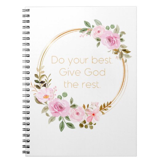 残りの最高の与え神を行う – Christian Women ノートブック (正面)