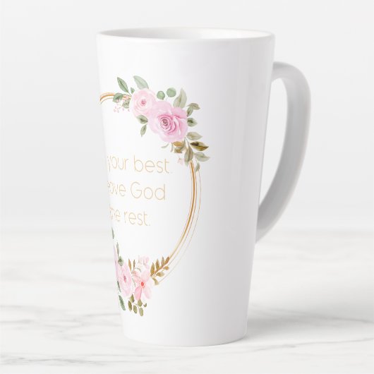 残りの最高の離れ神を行う – Christian Women カフェラテマグ (右アングル)