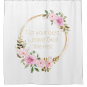 残りの最高の離れ神を行う – Christian Women シャワーカーテン (正面)