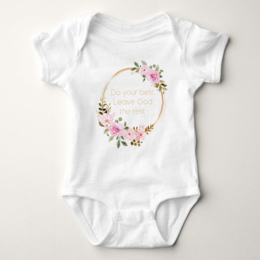 残りの最高の離れ神を行う – Christian Women ベビーボディスーツ (正面)