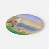 残りの紙皿のノルウェーのフィヨルドの馬 ペーパープレート (アングル)