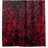 残りの赤い抽象芸術シャワーカーテン シャワーカーテン (正面)