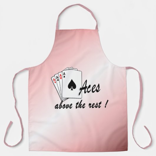 残りの赤の上のエース エプロン (正面)