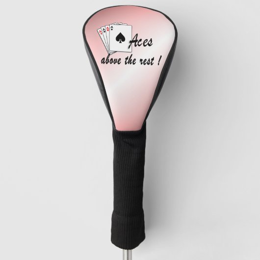 残りの赤の上のエース ゴルフヘッドカバー (正面)