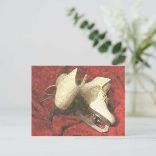 残りの郵便はがきでアイススケートします ポストカード (スタンド正面)