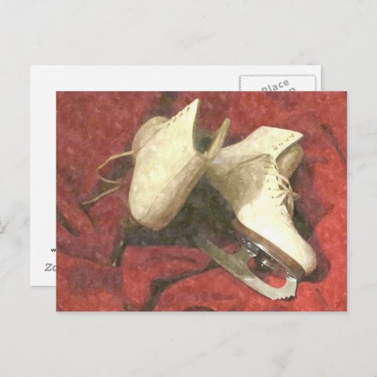 残りの郵便はがきでアイススケートします ポストカード (正面/裏面)