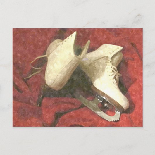 残りの郵便はがきでアイススケートします ポストカード (正面)