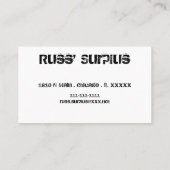 残りの都市迷彩柄 名刺 (裏面)