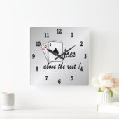 残りの銀より上の美しさ スクエア壁時計 (ホーム)