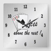 残りの銀より上の美しさ スクエア壁時計 (正面)