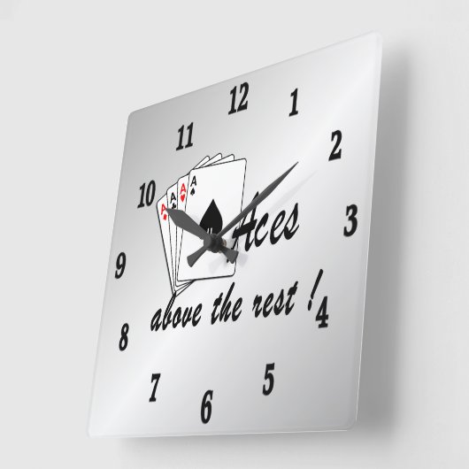 残りの銀より上の美しさ スクエア壁時計 (傾斜)