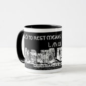 残りの静められた平均の滞在 マグカップ (正面左)