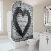 残りハート02 シャワーカーテン (インサイチュ)