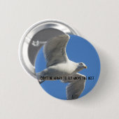 残りボタンの上で飛ぶこと恐れていないで下さいあないで下さい 缶バッジ (正面&裏面)