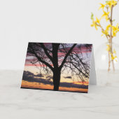 残り停止日没 カード (黄色い花)