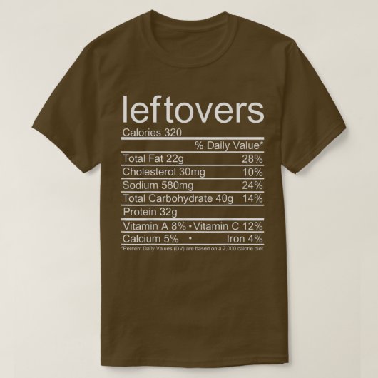 残り栄養事実おもしろい感謝祭T市 Tシャツ (デザイン正面)